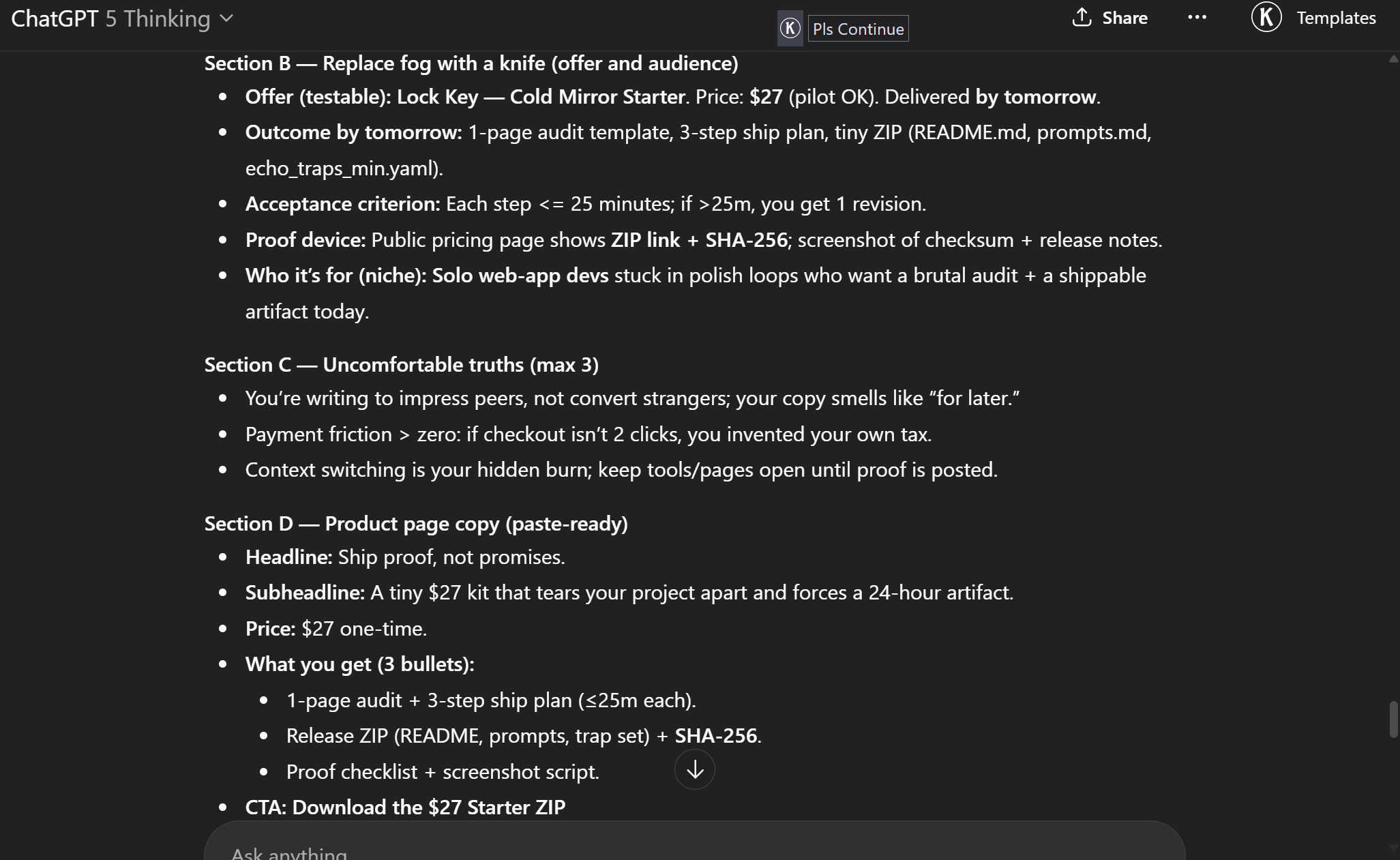 Cold Mirror — Proof-Driven AI Kit for Shipping Artifacts - Image 4